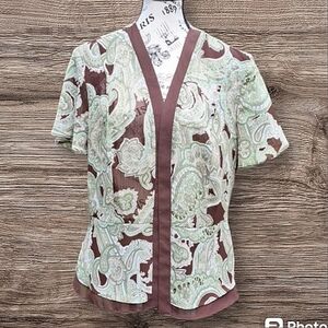 Studio I Vintage Sheer Green Top